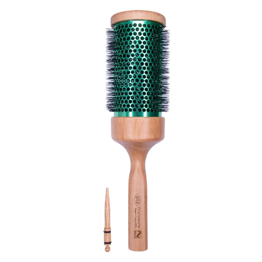 Maestri 3Me Hair Brush with Brown Nylon Bristles & Bowl 15971B فرشاة شعر أسطوانية التصميم أسود / بيج 15971 B