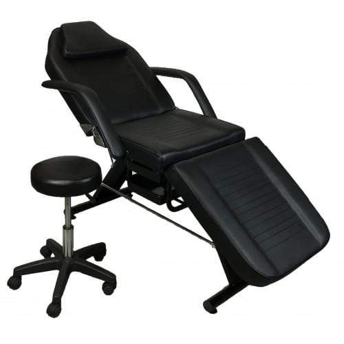 Cedar Professional High Quality Beauty Facial Bed With Styling Stool Black BS-616