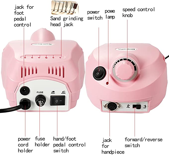 Professional Electric Drill Machine File Polisher Manicure Kits Nail Salon Tools