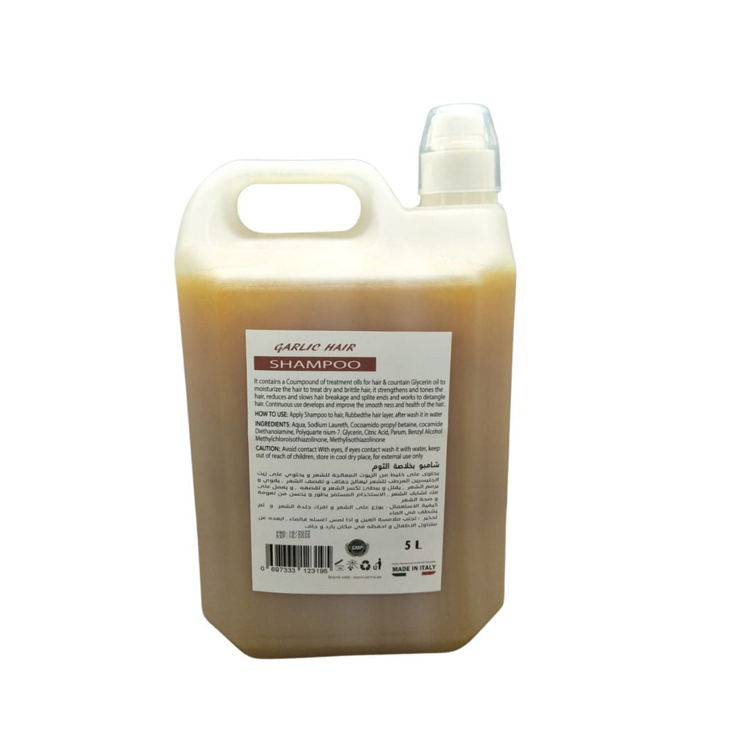 OZMA Moisturizing Hair Shampoo .Improved Formula | Cleansing And Energizing | For ALL Hair Types .Garlic Extract 5L