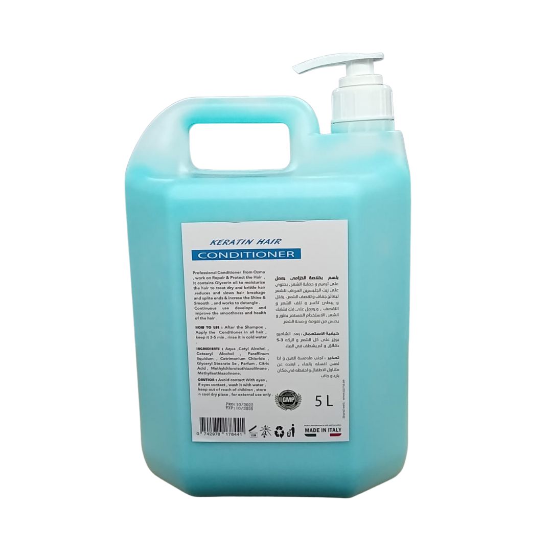 OZMA Moisturizing Hair Conditioner .Improved Formula | Energizing | For ALL Hair Types .Keratine Extract 5L