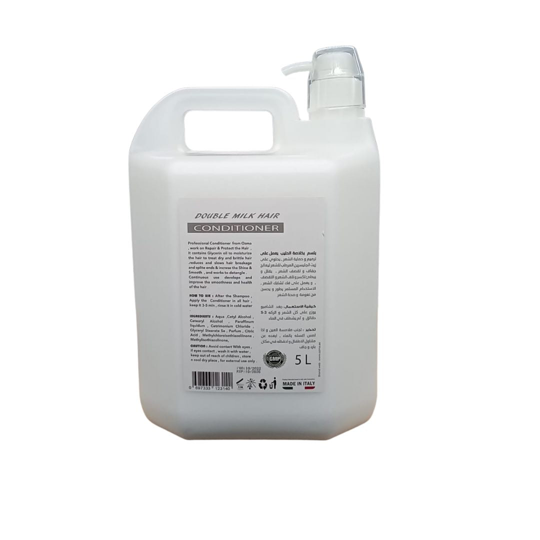 OZMA Moisturizing Hair Conditioner .Improved Formula | Energizing | For ALL Hair Types .Double Milk Extract 5L