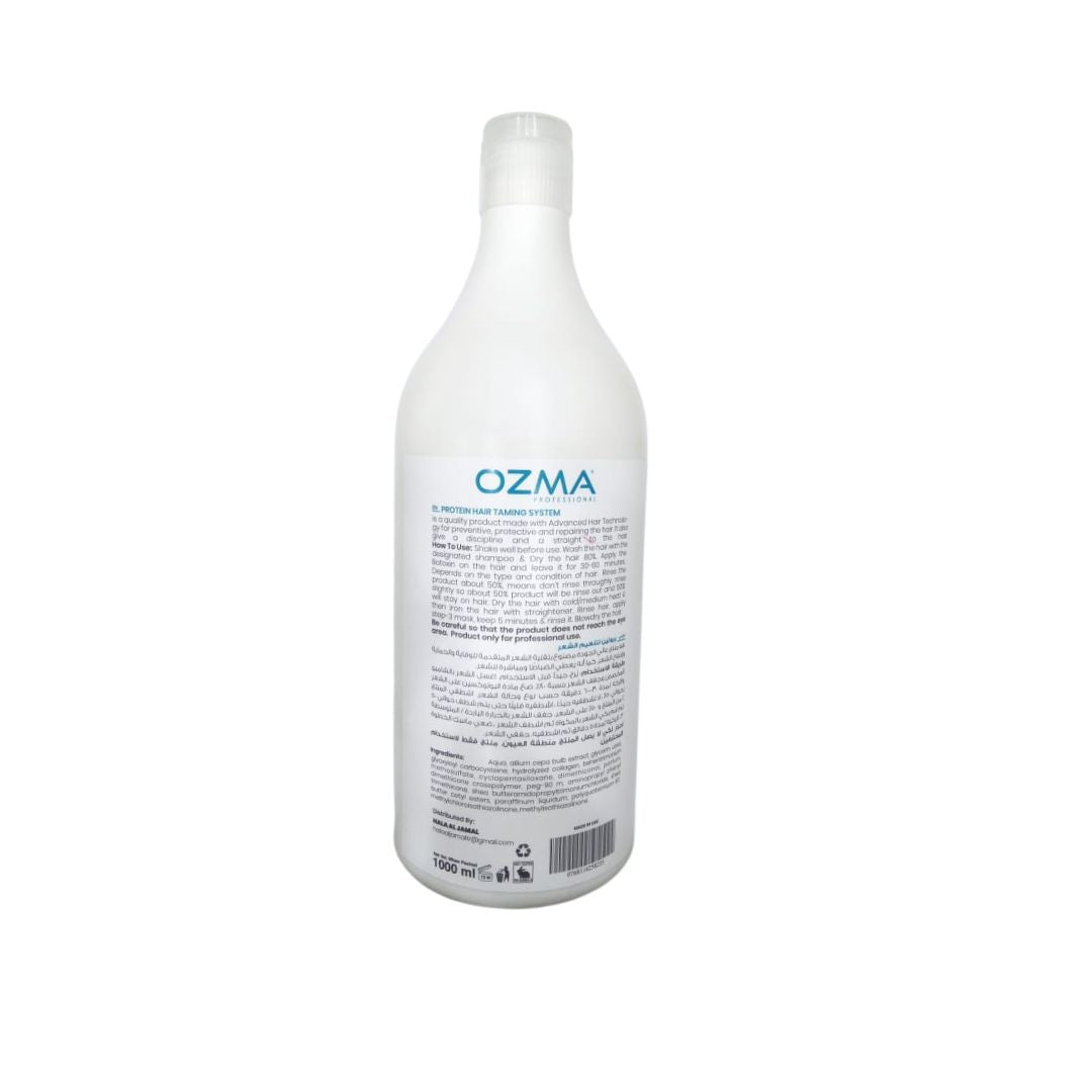 Ozma Protein hair Taming Brazilian System علاج تنعيم البروتين طقم علاج البروتين البرازيلي Hair Straightening Natural Ingredients 1000 ML. STEP 2