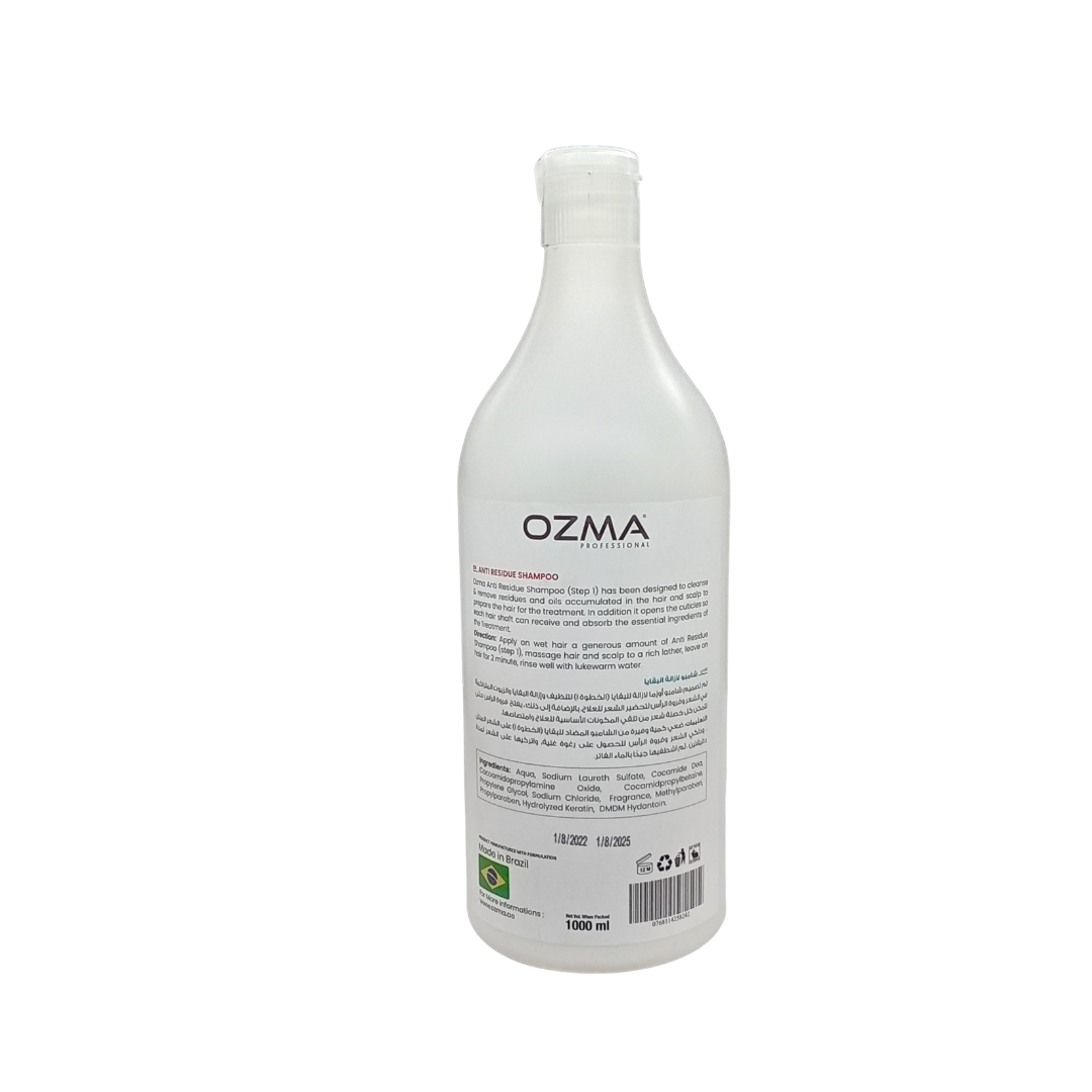 Ozma CRYSTAL hair Taming Brazilian keratin System علاج تنعيم الكيراتين طقم علاج الكيراتين البرازيلي Hair Straightening Natural Ingredients 1000 ML . STEP 1