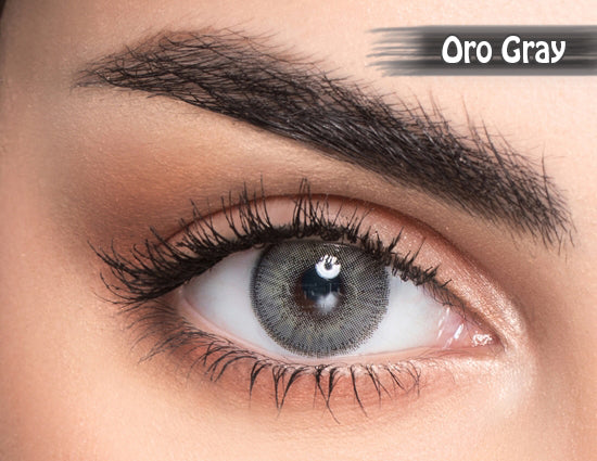 Naturel Unisex Disposable Cosmetic Lenses Colored Collection Oro Gray