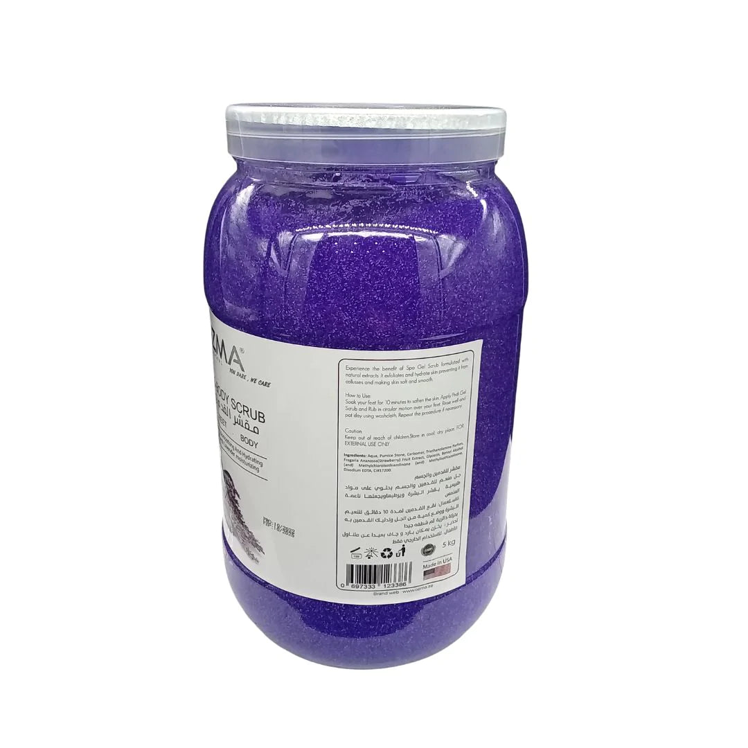 OZMA Clavo Lavender Effective Moisturizer Body Scrub for Feet and Body, With Pro-Vitamin B5 Eliminate dead skin cells . 5 KG
