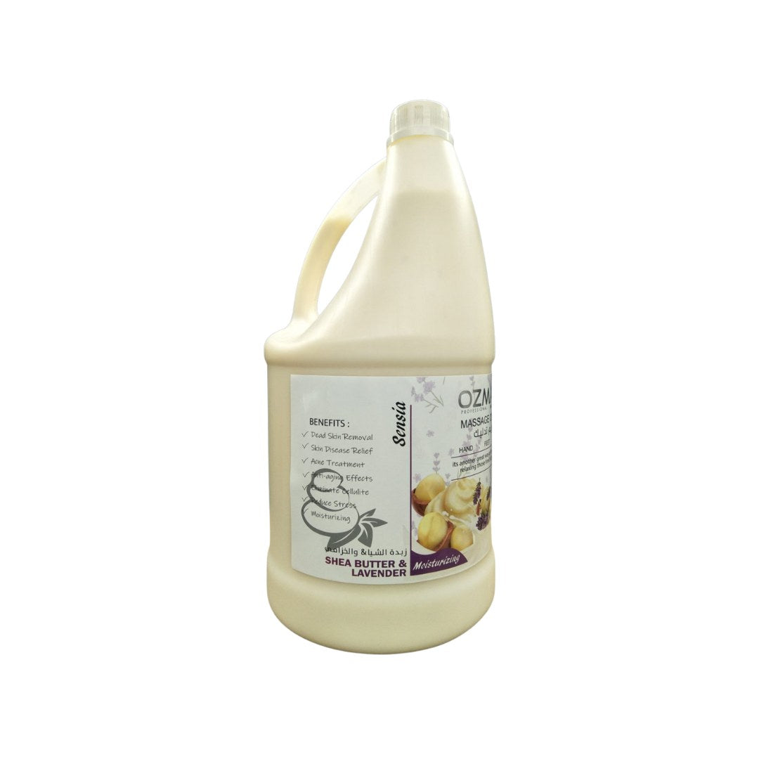 OZMA Clavo Professional Naturals Body and Face Massage Cream Shea Butter & LAVENDRE 3.78L