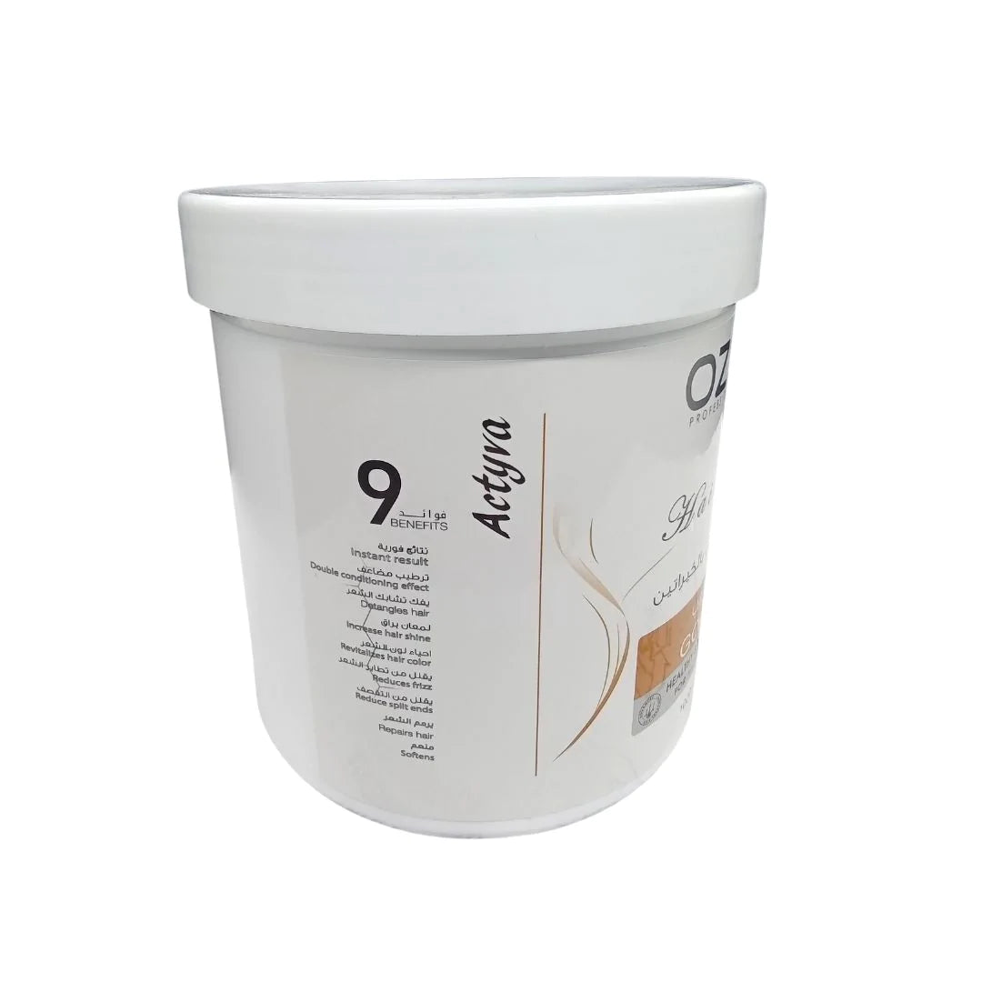 OZMA ACTYVA Gold Nutritious Moisturizing Repair Hair Treatment Cream Enriched with Keratin 1000ML