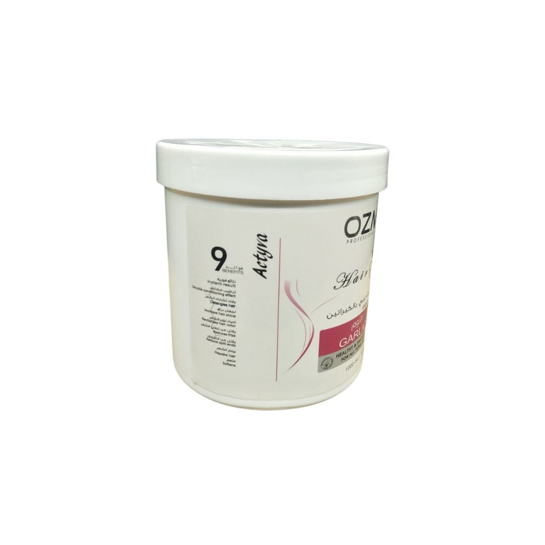 OZMA ACTYVA Garlic Nutritious Moisturizing Repair Hair Treatment Cream Enriched with Keratin 1000ML