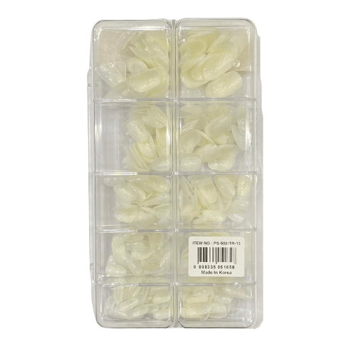 Global Star Round False Nails 500 Pieces - White
