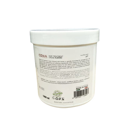 OZMA ACTYVA  Bitter Almond Nutritious Moisturizing Repair Hair Treatment Cream Enriched with Keratin  1000ML