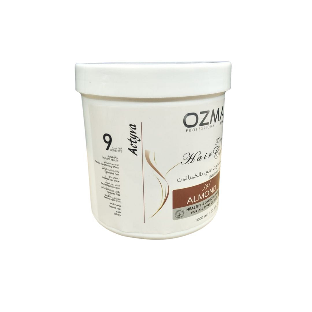 OZMA ACTYVA  Bitter Almond Nutritious Moisturizing Repair Hair Treatment Cream Enriched with Keratin  1000ML