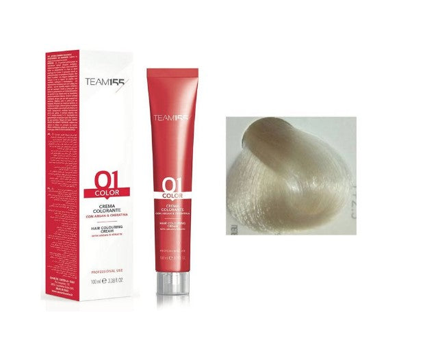 TEAM155 permanent hair color with Keratine & Argan EXTRA VERY LIGHT PLATINUM BLOND 12/0 100 ml