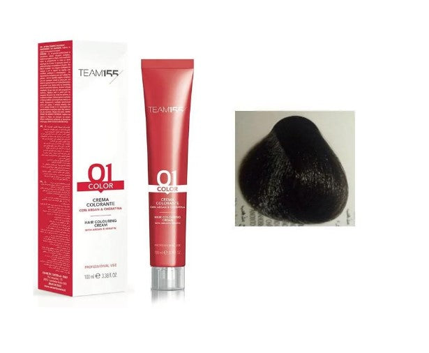 TEAM155 permanent hair color with Keratine & Argan ASH NATURAL CHESTNUT 5.01 100 ml