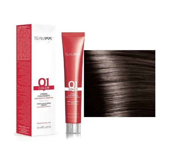 TEAM155 permanent hair color with Keratine & Argan LIGHT CHESTNUT 5 100 ml