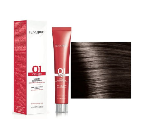 TEAM155 permanent hair color with Keratine & Argan LIGHT CHESTNUT 5 100 ml