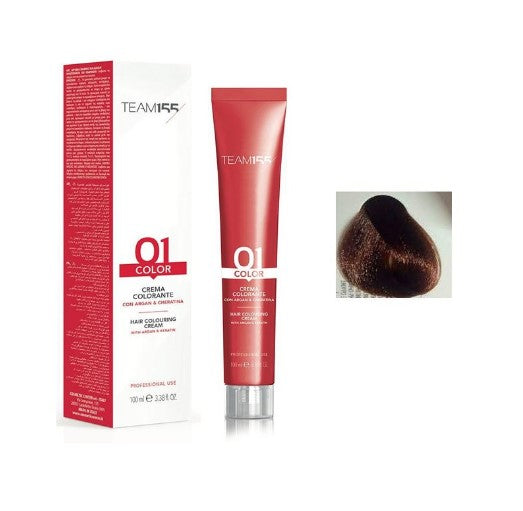 TEAM155 permanent hair color with Keratine & Argan AUBURN DARK BLOND 6.4 100 ml