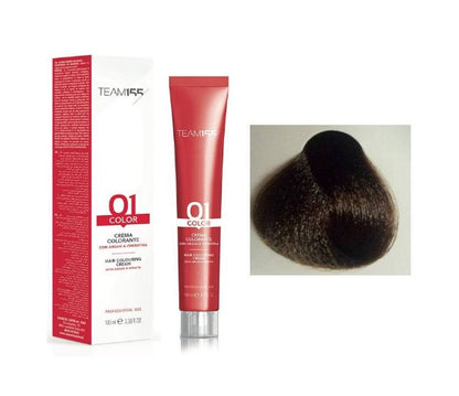 TEAM155 permanent hair color with Keratine & Argan DARK NESCOFFEE 8MG 100 ml