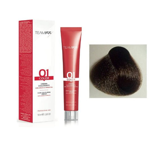 TEAM155 permanent hair color with Keratine & Argan DARK NESCOFFEE 8MG 100 ml
