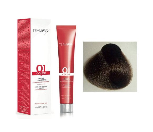 TEAM155 permanent hair color with Keratine & Argan DARK NESCOFFEE 8MG 100 ml