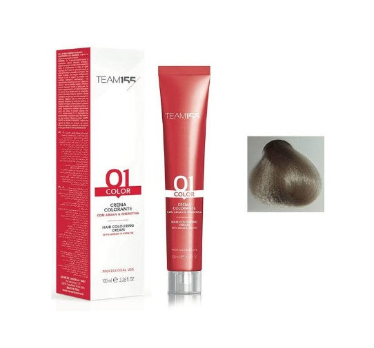 TTEAM155 permanent hair color with Keratine & Argan ASH NATURAL PLATINUM BLOND 10.01 100 ml