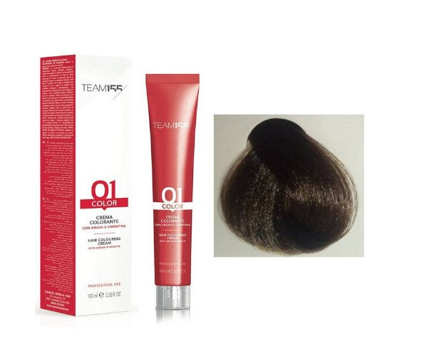 TTEAM155 permanent hair color with Keratine & Argan CHOCOLATE & MOKA 6.88 100 ml