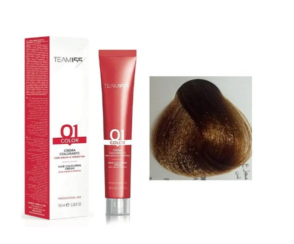 TEAM155 permanent hair color with Keratine & Argan GOLDEN BLOND 7.3 100 ml