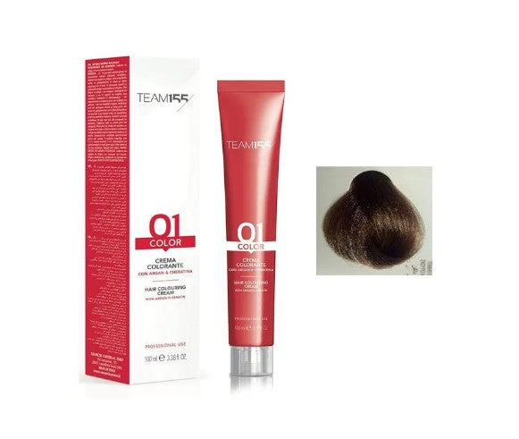 TEAM155 permanent hair color with Keratine & Argan CHOCOLATE & VANILLA 7.88 100 ml