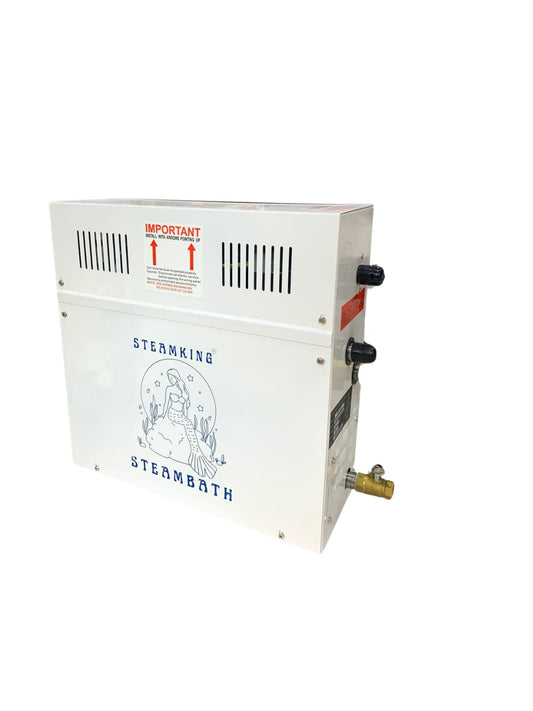 British Design 6 kw Steam King Steam Bath Generator for Home Shower and Spa Room, Digital Screen Steam Generator with LED Control and Self-Drain System for Home and Commercial Use.