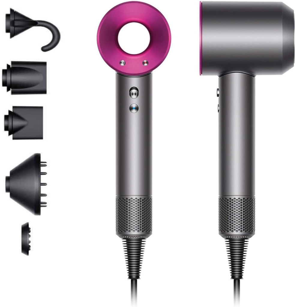 VIVID Professional Dyson Supersonic 1800  design Hair Dryer with new flyaway attachment 1500-1800W FUCHSIA