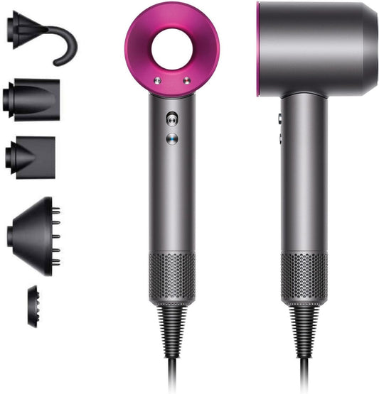 VIVID Professional Dyson Supersonic 1800 design Hair Dryer with new flyaway attachment 1500-1800W FUCHSIA