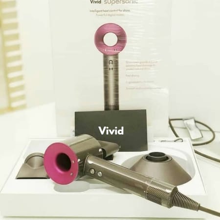 VIVID Professional Dyson Supersonic 1800 design Hair Dryer with new flyaway attachment 1500-1800W FUCHSIA