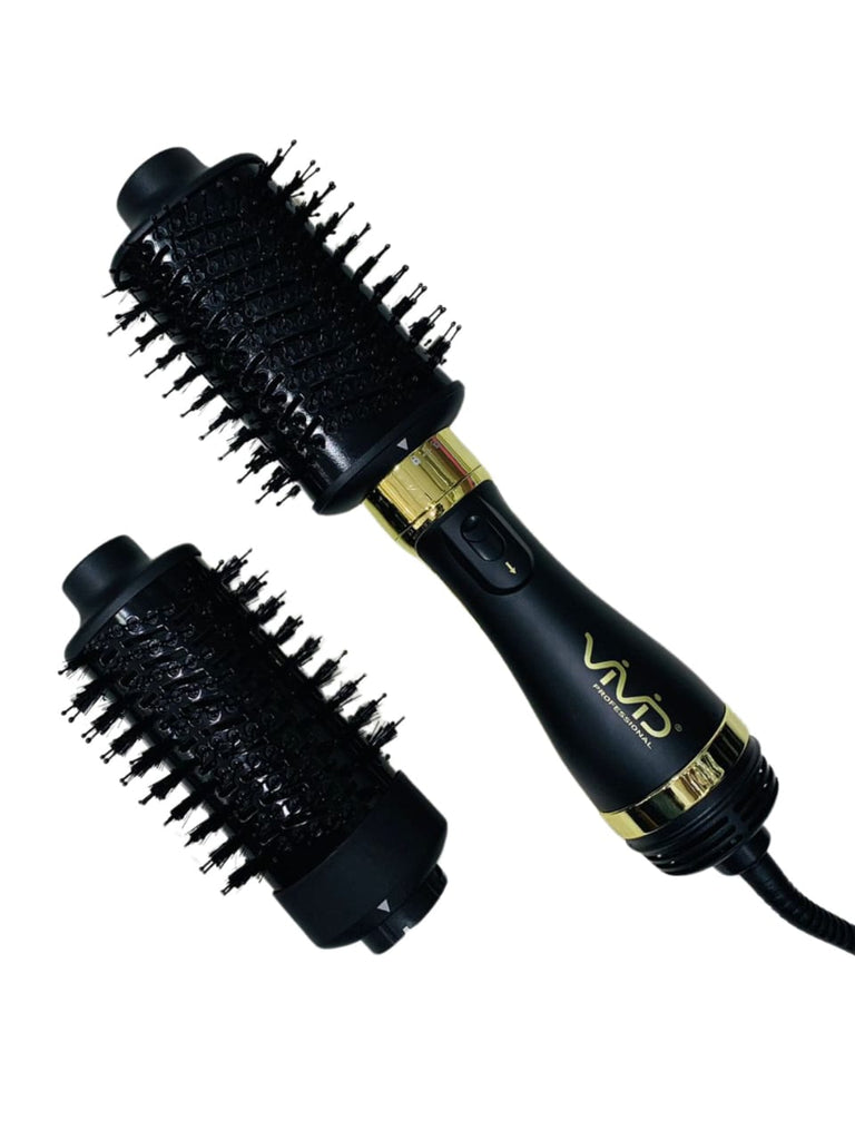 VIVID PETRA HAIR BRUSH & STYLER 2100  One-Step Blow Dryer Brush and Volumizer, Hot Air Brush with 2 Brush Heads & 3 Adjustable Temperature, Release 100 Million Negative Ions Smooth, Silky and Frizz-Free Hair With 1000 - 1200 W United Kingdom Technology