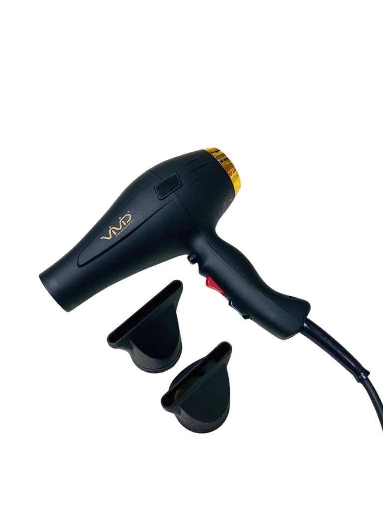 VIVID Professional STORM LIZZE DESIGN Hairdryer 2400-2600W Powerful Fast Drying, Smooths Flyaway, for All Hair Types, with 3 Speed 3Heat Setting, Cool Button and 2 Concentrator Ideal for Women and Man and Beauty Salon