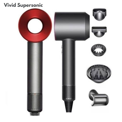 VIVID Professional Dyson Supersonic 1800  design Hair Dryer with new flyaway attachment 1500-1800W FUCHSIA