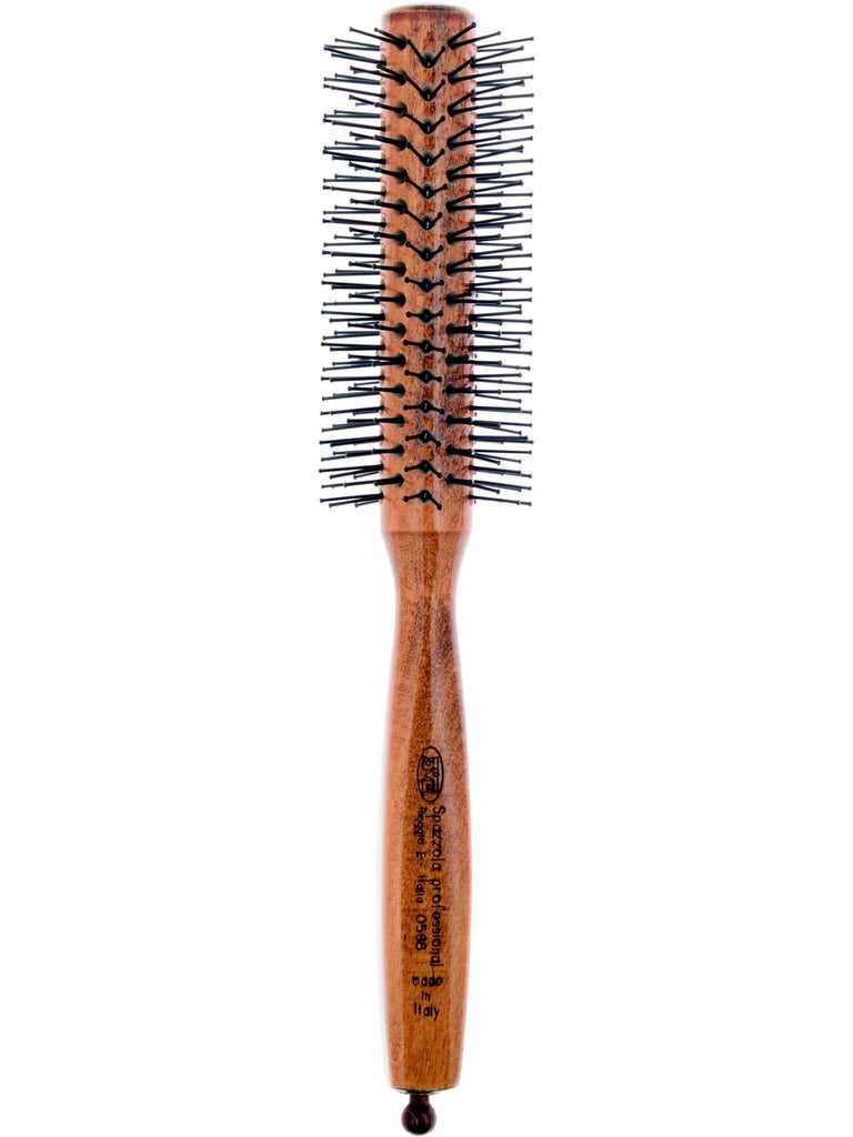 Quadra Line Hair Brush-Beech Wooden Handle With Section Divider D-42Mm Brown (0586)