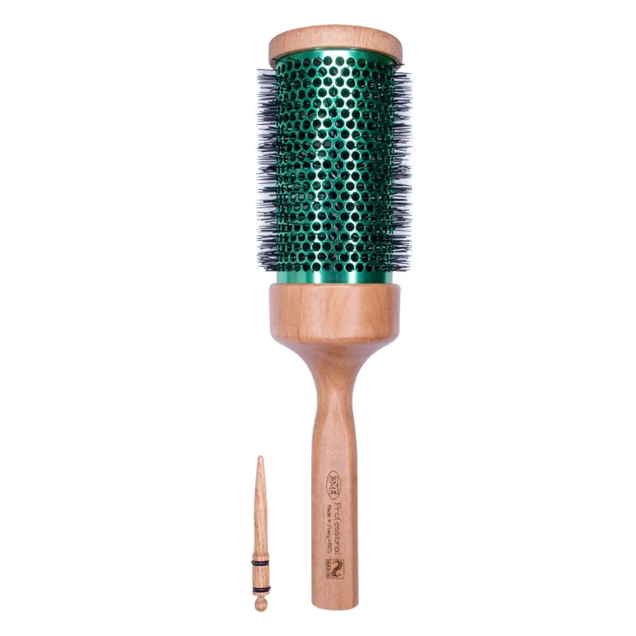 Maestri 3Me Hair Brush with Brown Nylon Bristles & Bowl 15971B        فرشاة شعر أسطوانية التصميم أسود / بيج 15971 B