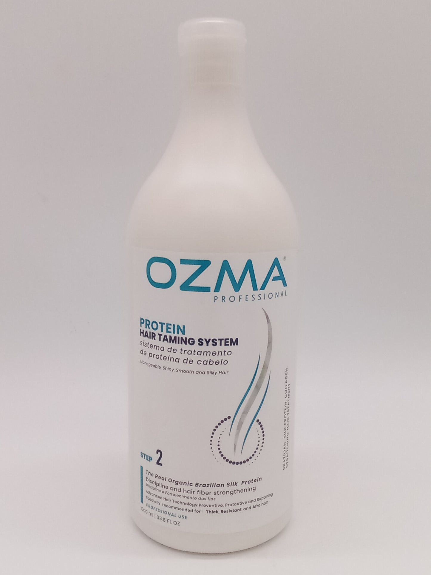 Ozma Protein hair Taming Brazilian System  علاج تنعيم البروتين طقم علاج البروتين البرازيلي Hair Straightening Natural Ingredients 1000 ML. STEP 2