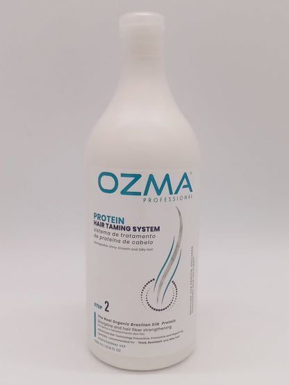 Ozma Protein hair Taming Brazilian System  علاج تنعيم البروتين طقم علاج البروتين البرازيلي Hair Straightening Natural Ingredients 1000 ML. STEP 2