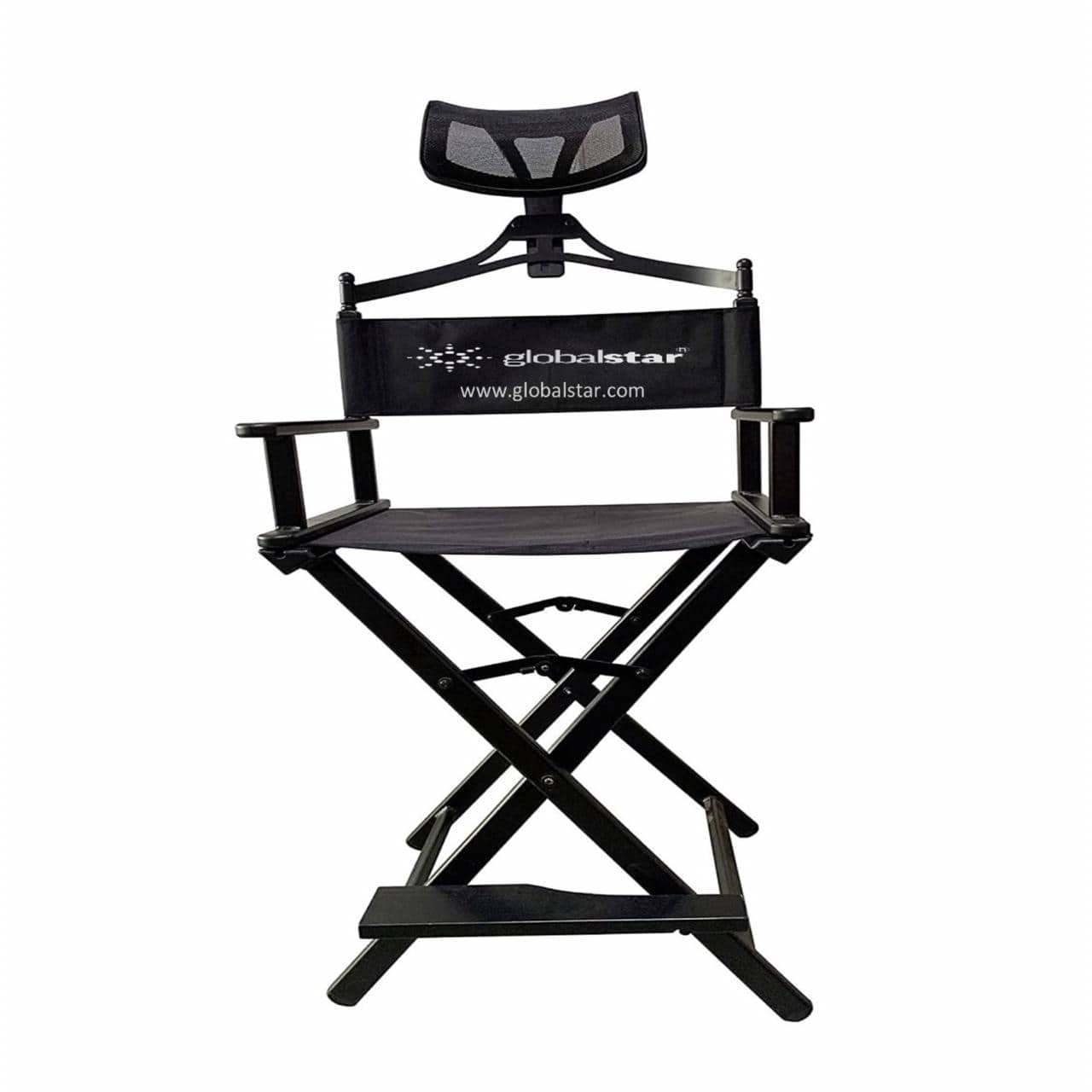 Cedar Foldable Tall Makeup Chair With Headrest Color Black - MY739B
