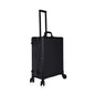 Globalstar Black Makeup Trolley Case With Adjustable LED Lights, Speaker, Bluetooth Player And Detachable 4 Wheels