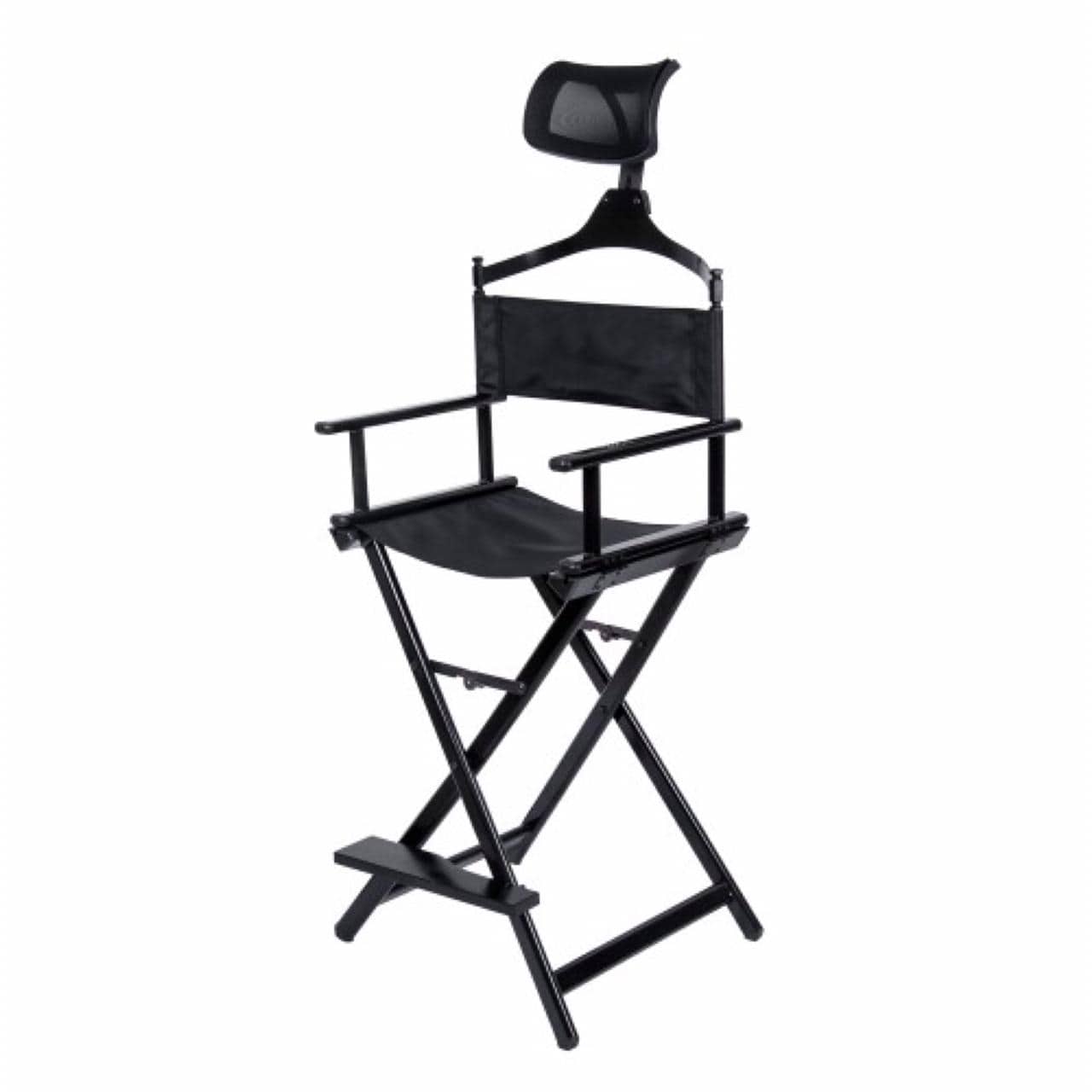 Cedar Foldable Tall Makeup Chair With Headrest Color Black - MY739B