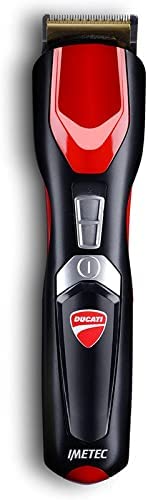 Ducati by Imetec Titanium Coated Stainless Steel Blades Race Grooming Kit 16 in 1 for Face and Body - GK818 (Black/Red)