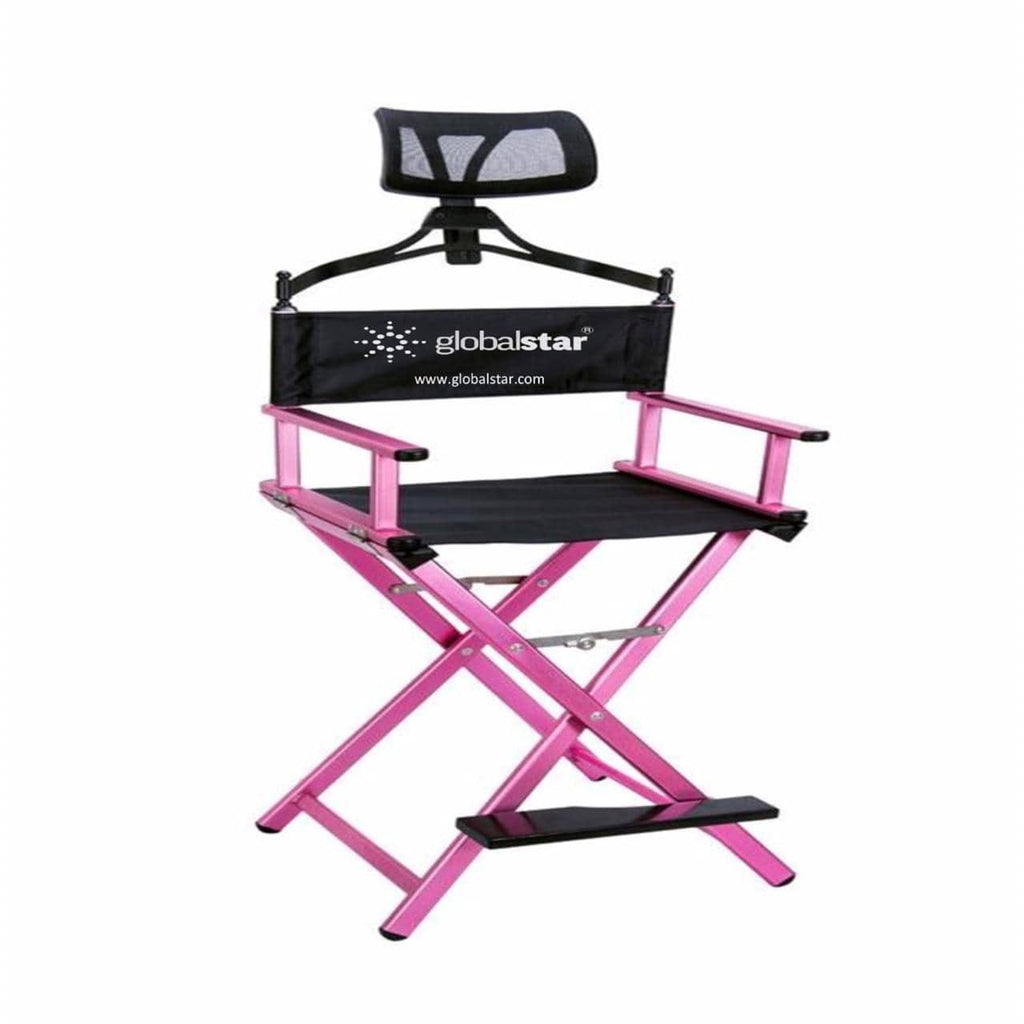 Cedar Foldable Tall Makeup Chair With Headrest Color Pink - MY739P