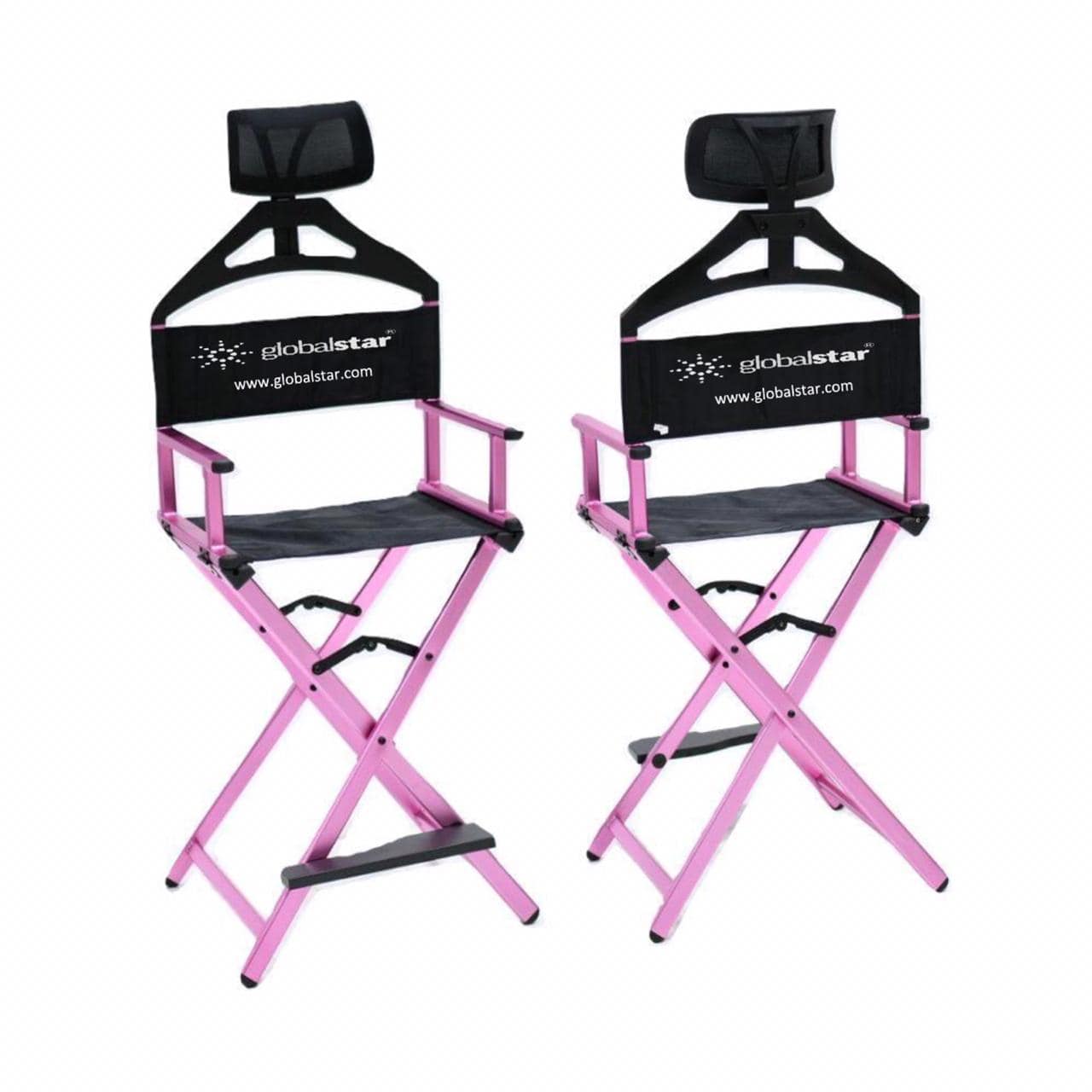Cedar Foldable Tall Makeup Chair With Headrest Color Pink - MY739P