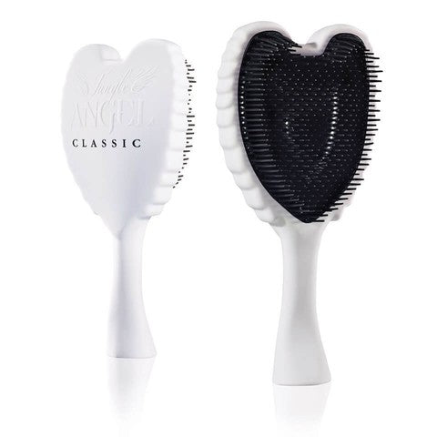 TANGLE ANGEL CLASSIC HAIR BRUSH - WHITE/BLACK BRISTLES