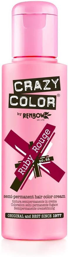 Adore  Crazy Color Hair Color Cream Number 66,Ruby Rouge 125 ml
