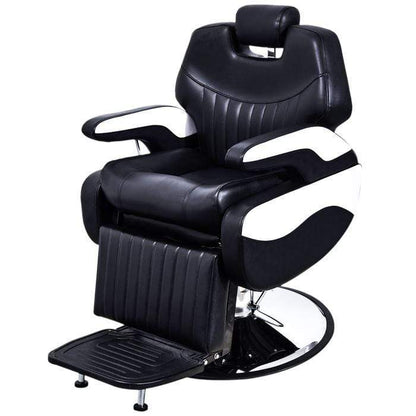 Cedar Professional Black & White Barber Chair - 2689A
