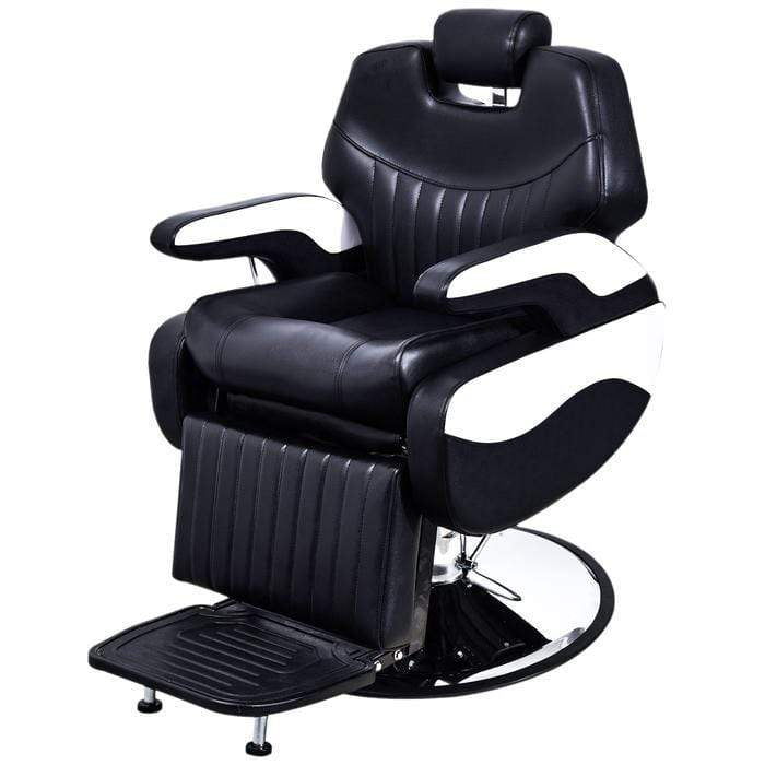 Cedar Professional Black & White Barber Chair - 2689A