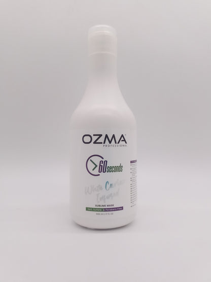 OZMA 60 SECOND White CAVIAR  Repair Hair  Treatment Mask to Repair Dry or Damaged Hair -1 Minute to Reverse Hair Damage from Bleach, Color, Chemical Services and Heat . 500 ML